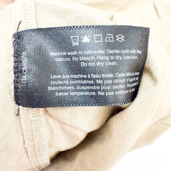 Club Monaco Khaki Ruffled Cotton Peasant Midi Skirt Size M - Picture 3 of 7